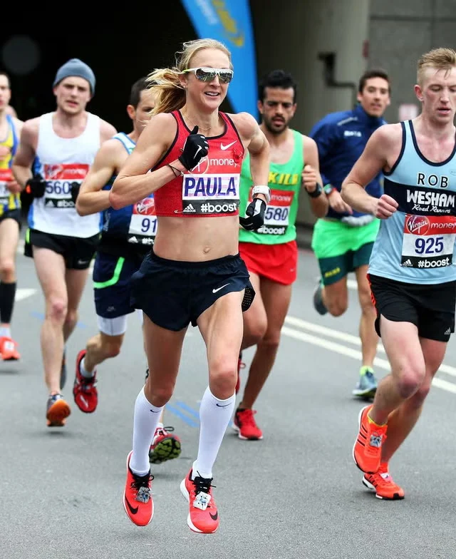 Paula Radcliffe running the London Marathon